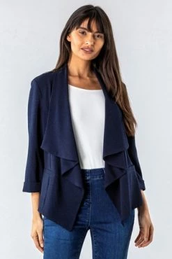 Roman Navy Waterfall 3/4 Sleeve Jacket -Roman Sales Shop unnamed file 11115