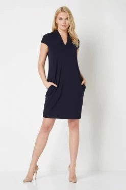 Roman Black V Neck Cocoon Dress -Roman Sales Shop unnamed file 1112
