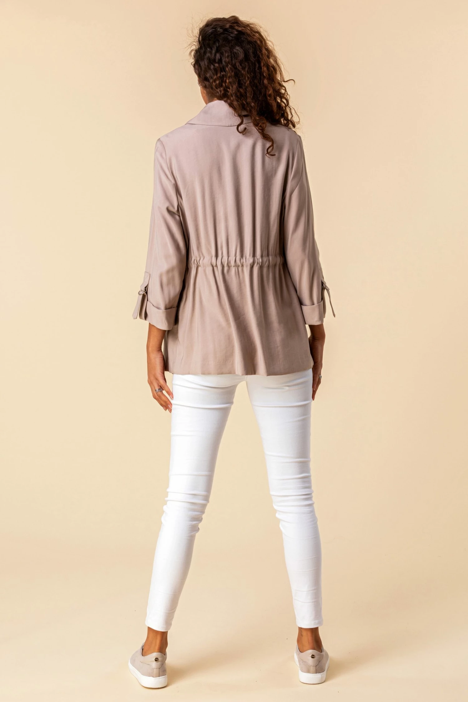 Roman Brown Tie Waist Longline Jacket 4 Roman Brown Tie Waist Longline Jacket - Image 2