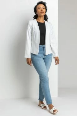 Roman White Petite Button Detail Textured Jacket 10 Roman White Petite Button Detail Textured Jacket -Roman Sales Shop unnamed file 11143