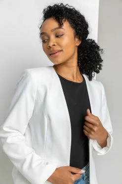 Roman White Petite Button Detail Textured Jacket 11 Roman White Petite Button Detail Textured Jacket -Roman Sales Shop unnamed file 11144