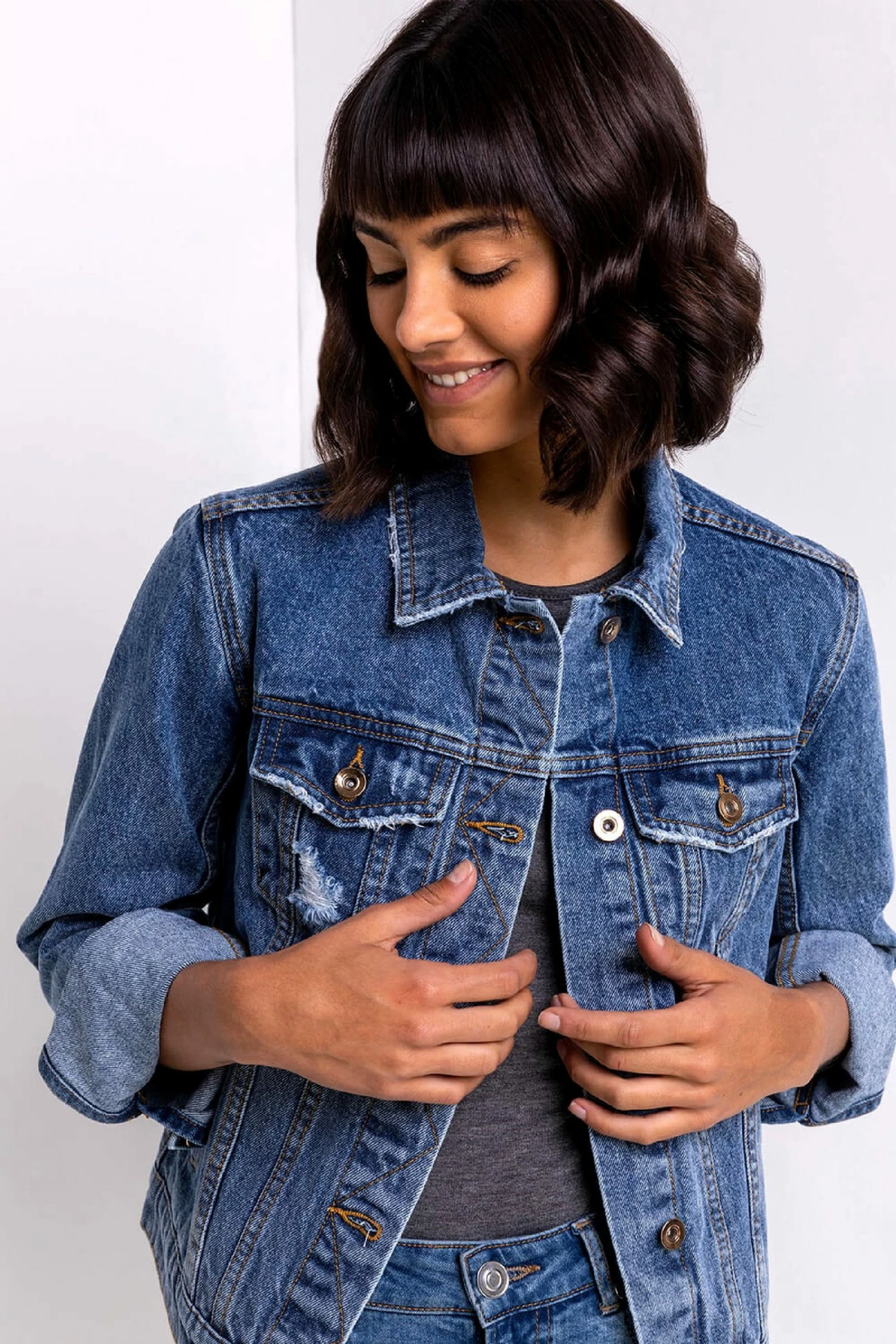 Roman Blue Classic Washed Denim Jacket 3 Roman Blue Classic Washed Denim Jacket