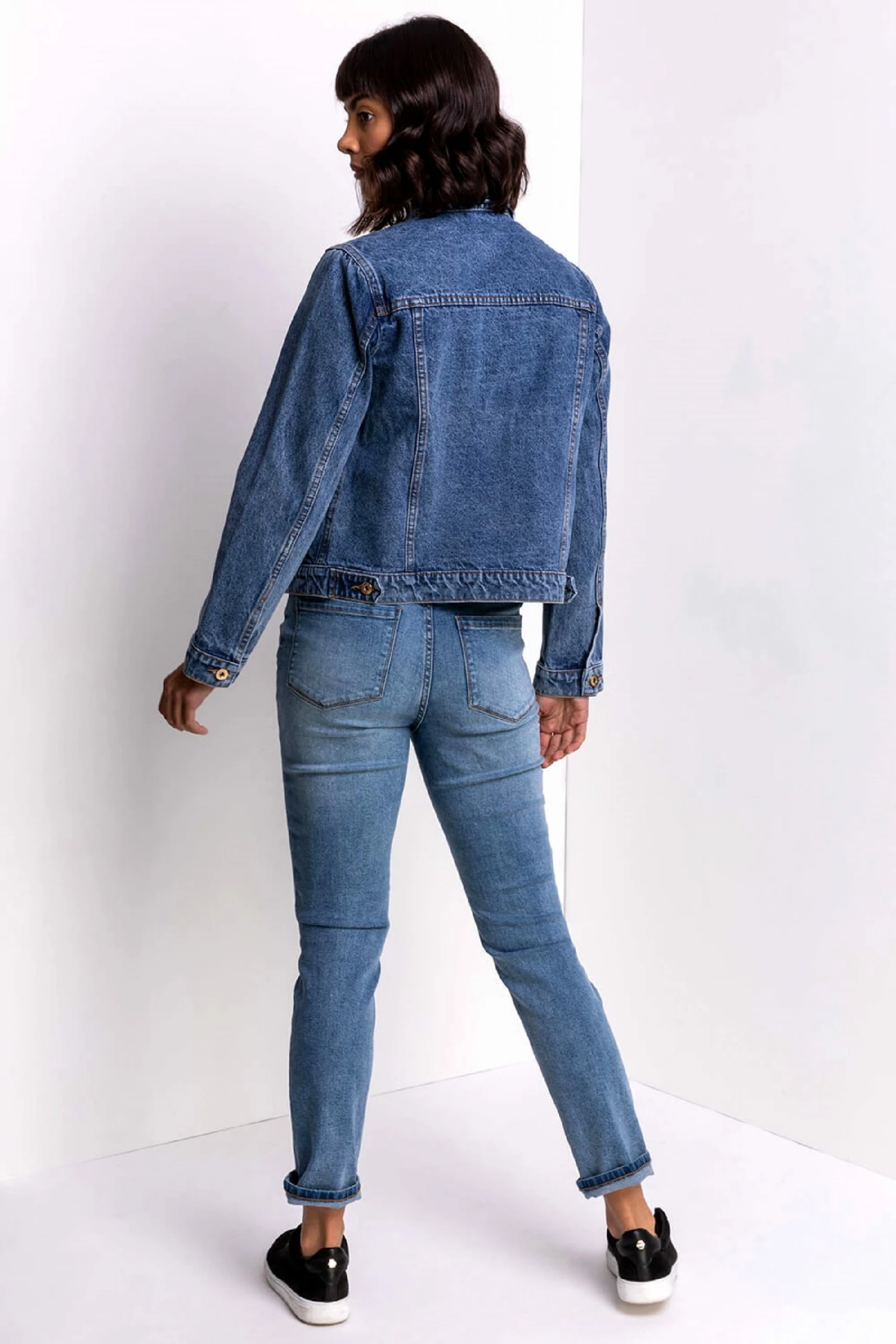 Roman Blue Classic Washed Denim Jacket 4 Roman Blue Classic Washed Denim Jacket - Image 2