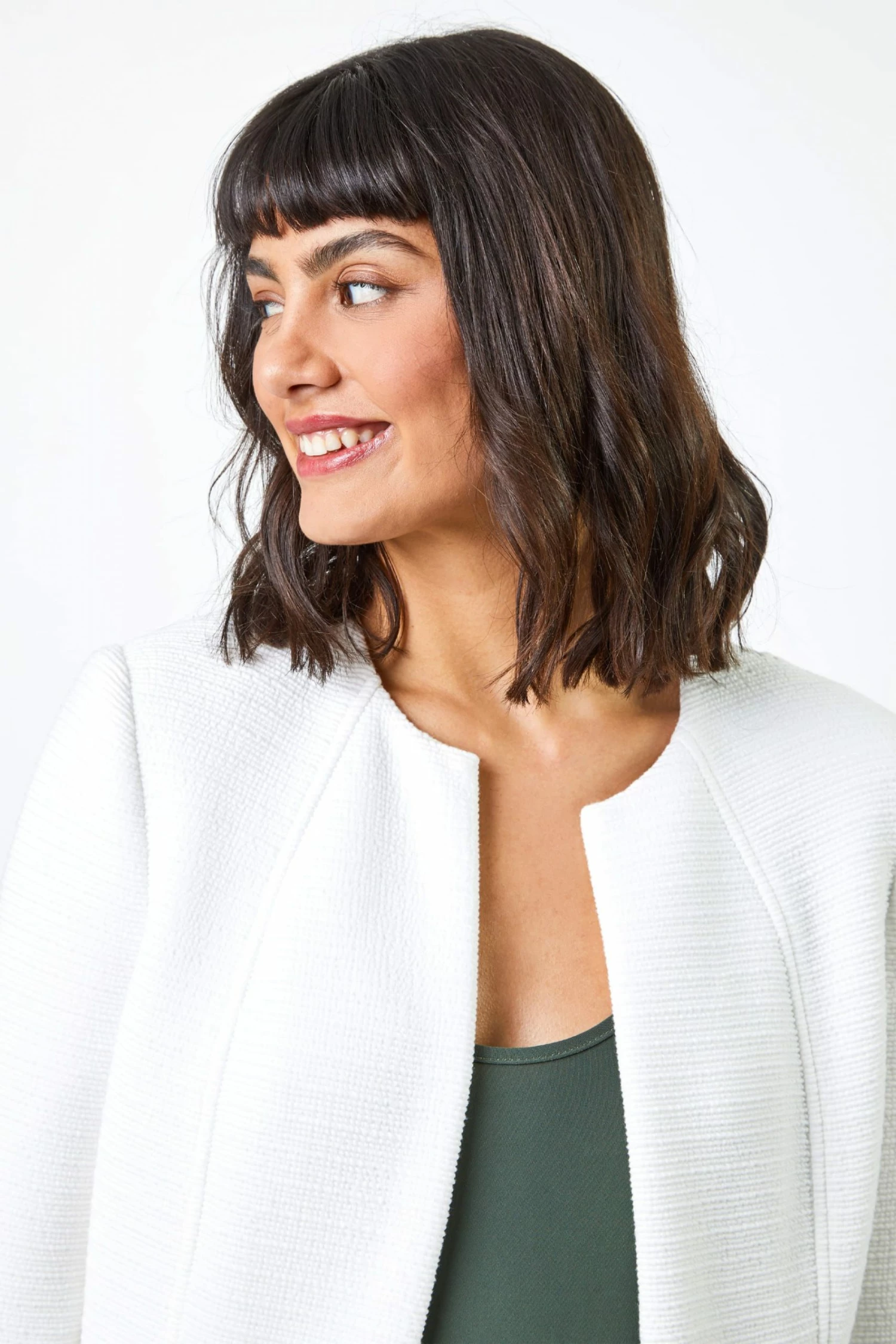 Roman White Textured Pocket Detail Jacket 6 Roman White Textured Pocket Detail Jacket - Image 4