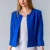 Roman Blue Textured Cropped Jacket -Roman Sales Shop unnamed file 11180