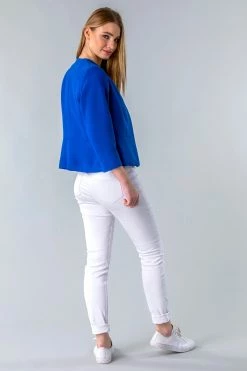 Roman Blue Textured Cropped Jacket 10 Roman Blue Textured Cropped Jacket -Roman Sales Shop unnamed file 11182