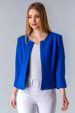 Roman Blue Textured Cropped Jacket 12 Roman Blue Textured Cropped Jacket -Roman Sales Shop unnamed file 11184