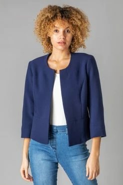 Roman Blue Textured Cropped Jacket 13 Roman Blue Textured Cropped Jacket -Roman Sales Shop unnamed file 11185