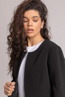 Roman Black Tailored Jacquard Jacket -Roman Sales Shop unnamed file 11194