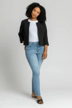 Roman Black Petite Tailored Jacquard Jacket 9 Roman Black Petite Tailored Jacquard Jacket -Roman Sales Shop unnamed file 11205