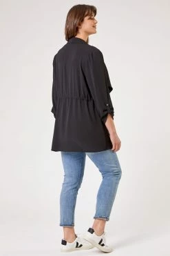 Roman Black Curve Waterfall Drawstring Jacket 10 Roman Black Curve Waterfall Drawstring Jacket -Roman Sales Shop unnamed file 11210