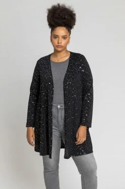 Roman Silver Curve Shimmer Kimono Jacket