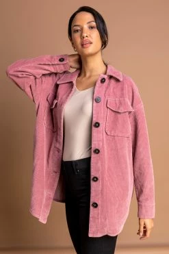 Roman Pink Washed Cord Button Through Shacket 12 Roman Pink Washed Cord Button Through Shacket -Roman Sales Shop unnamed file 11258