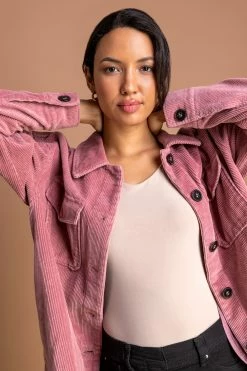 Roman Pink Washed Cord Button Through Shacket 13 Roman Pink Washed Cord Button Through Shacket -Roman Sales Shop unnamed file 11259