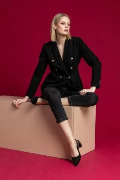 Roman Black Double Breasted Smart Blazer Jacket 12 Roman Black Double Breasted Smart Blazer Jacket -Roman Sales Shop unnamed file 11266