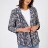 Roman Grey Animal Print Ruched Sleeve Blazer Jacket 1 Roman Grey Animal Print Ruched Sleeve Blazer Jacket -Roman Sales Shop unnamed file 11268