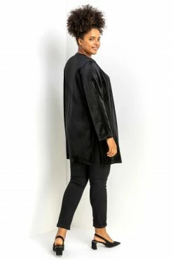 Roman Black Curve Velvet Longline Kimono Jacket 9 Roman Black Curve Velvet Longline Kimono Jacket -Roman Sales Shop unnamed file 11275