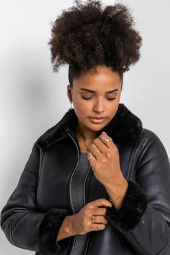 Roman Black Curve Faux Fur Lined Aviator Jacket 10 Roman Black Curve Faux Fur Lined Aviator Jacket -Roman Sales Shop unnamed file 11281