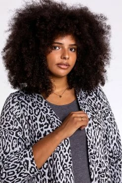 Roman Grey Curve Animal Print Longline Jacket 10 Roman Grey Curve Animal Print Longline Jacket -Roman Sales Shop unnamed file 11286