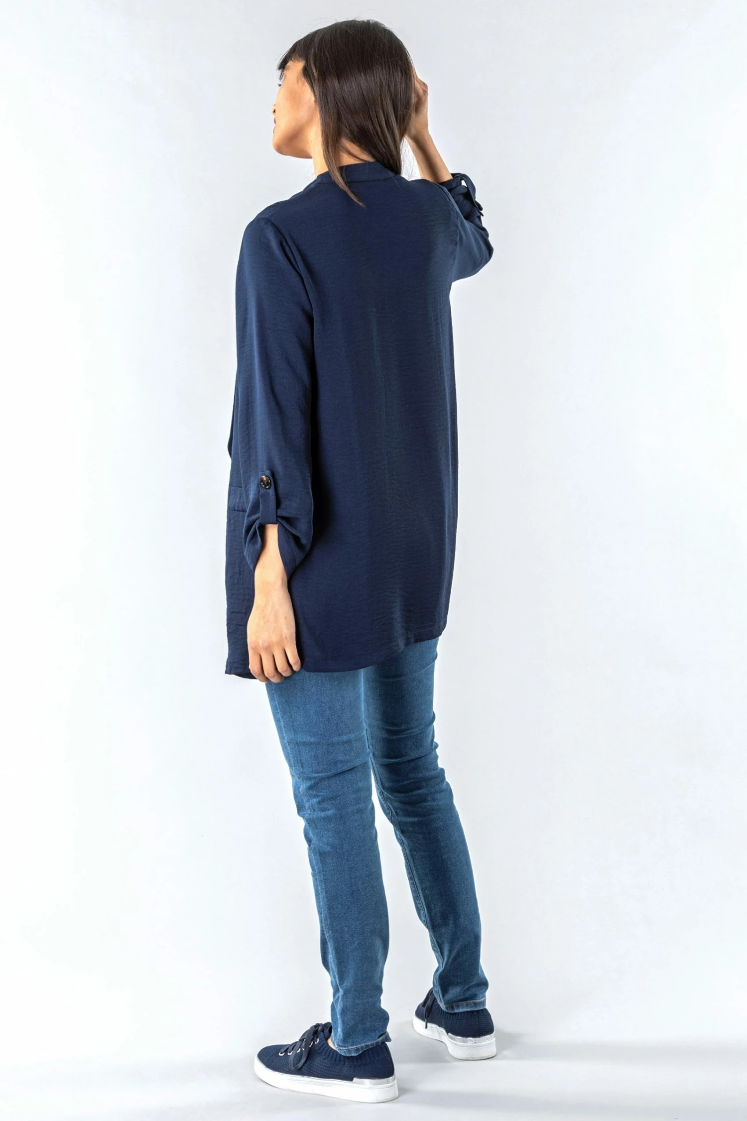 Roman Navy Tab Sleeve Waterfall Jacket 5 Roman Navy Tab Sleeve Waterfall Jacket - Image 3