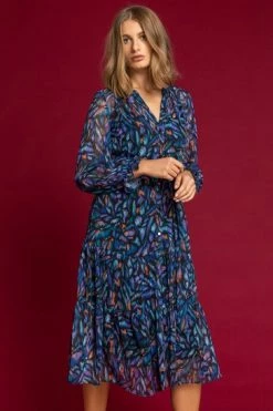 Roman Black Abstract Print Button Through Tiered Dress 11 Roman Black Abstract Print Button Through Tiered Dress -Roman Sales Shop unnamed file 1130