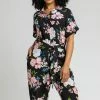 Roman Black Petite Belted Floral Print Jumpsuit 2 Roman Black Petite Belted Floral Print Jumpsuit -Roman Sales Shop unnamed file 11351