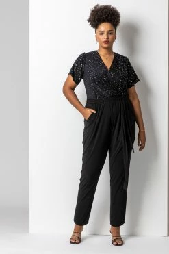 Roman Silver Curve Sparkle Wrap Jumpsuit 11 Roman Silver Curve Sparkle Wrap Jumpsuit -Roman Sales Shop unnamed file 11369