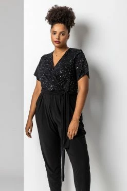 Roman Silver Curve Sparkle Wrap Jumpsuit 13 Roman Silver Curve Sparkle Wrap Jumpsuit -Roman Sales Shop unnamed file 11371