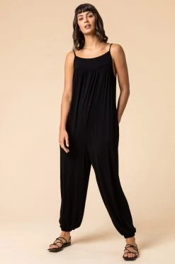 Roman Black Strappy Full Length Jersey Jumpsuit 11 Roman Black Strappy Full Length Jersey Jumpsuit -Roman Sales Shop unnamed file 11417