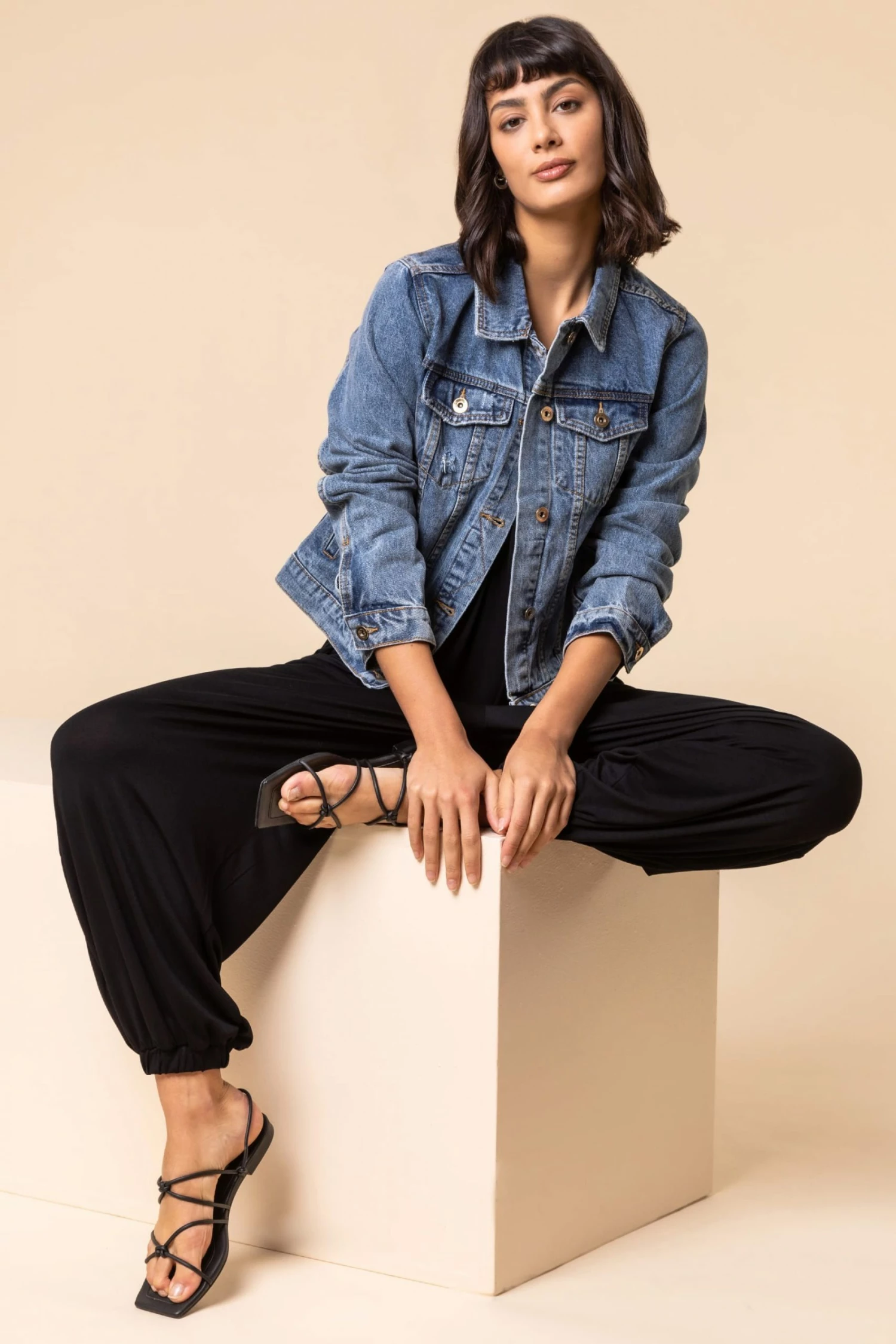 Roman Black Strappy Full Length Jersey Jumpsuit 7 Roman Black Strappy Full Length Jersey Jumpsuit - Image 5