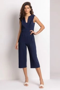 Roman Blue Cutaway Detail Sleeveless Jumpsuit 10 Roman Blue Cutaway Detail Sleeveless Jumpsuit -Roman Sales Shop unnamed file 11424
