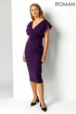 Roman Purple Cross Front Midi Dress 9 Roman Purple Cross Front Midi Dress -Roman Sales Shop unnamed file 1143
