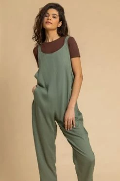 Roman Green Cropped Tie Detail Jumpsuit 13 Roman Green Cropped Tie Detail Jumpsuit -Roman Sales Shop unnamed file 11439