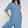 Roman Blue Buttoned Collar Utility Jumpsuit 2 Roman Blue Buttoned Collar Utility Jumpsuit -Roman Sales Shop unnamed file 11446