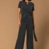 Roman Silver Shimmer Twist Keyhole Jumpsuit