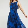 Roman Blue Petite Floral Print Chiffon Dress 1 Roman Blue Petite Floral Print Chiffon Dress -Roman Sales Shop unnamed file 1146