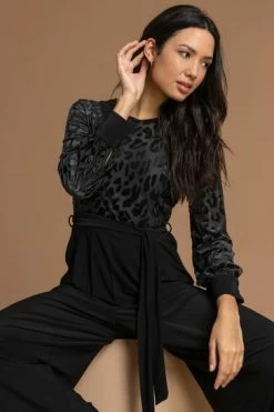 Roman Navy Animal Print Velvet Bodice Jumpsuit 15 Roman Navy Animal Print Velvet Bodice Jumpsuit -Roman Sales Shop unnamed file 11469