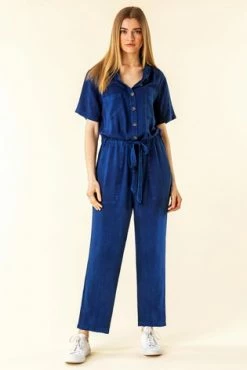 Roman Blue Drawstring Waist Utility Jumpsuit 11 Roman Blue Drawstring Waist Utility Jumpsuit -Roman Sales Shop unnamed file 11504