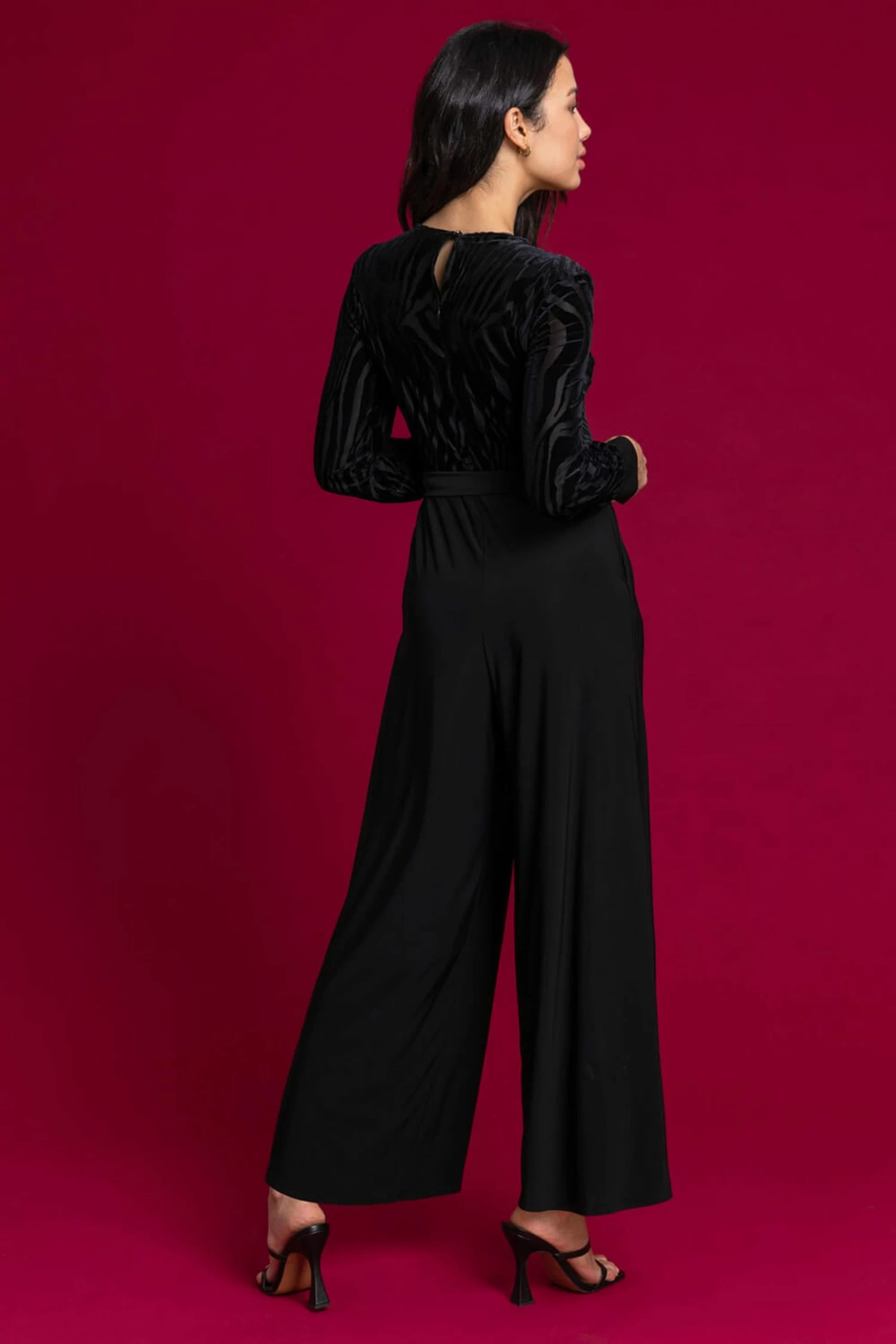Roman Black Velvet Bodice Jumpsuit 4 Roman Black Velvet Bodice Jumpsuit - Image 2
