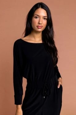 Roman Black Tie Waist Jersey Jumpsuit 11 Roman Black Tie Waist Jersey Jumpsuit -Roman Sales Shop unnamed file 11519