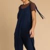 Roman Blue Cropped Tie Detail Jumpsuit 2 Roman Blue Cropped Tie Detail Jumpsuit -Roman Sales Shop unnamed file 11538