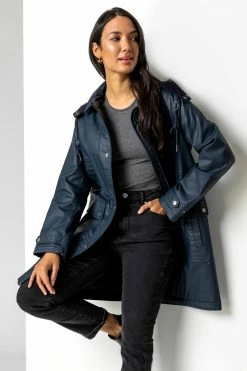 Roman Blue Waxed Longline Hooded Coat 12 Roman Blue Waxed Longline Hooded Coat -Roman Sales Shop unnamed file 11571