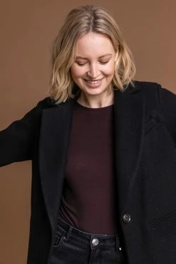 Roman Black Rever Collar Long Coat 11 Roman Black Rever Collar Long Coat -Roman Sales Shop unnamed file 11576