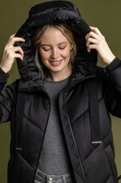 Roman Black Chevron Padded Longline Coat 11 Roman Black Chevron Padded Longline Coat -Roman Sales Shop unnamed file 11587