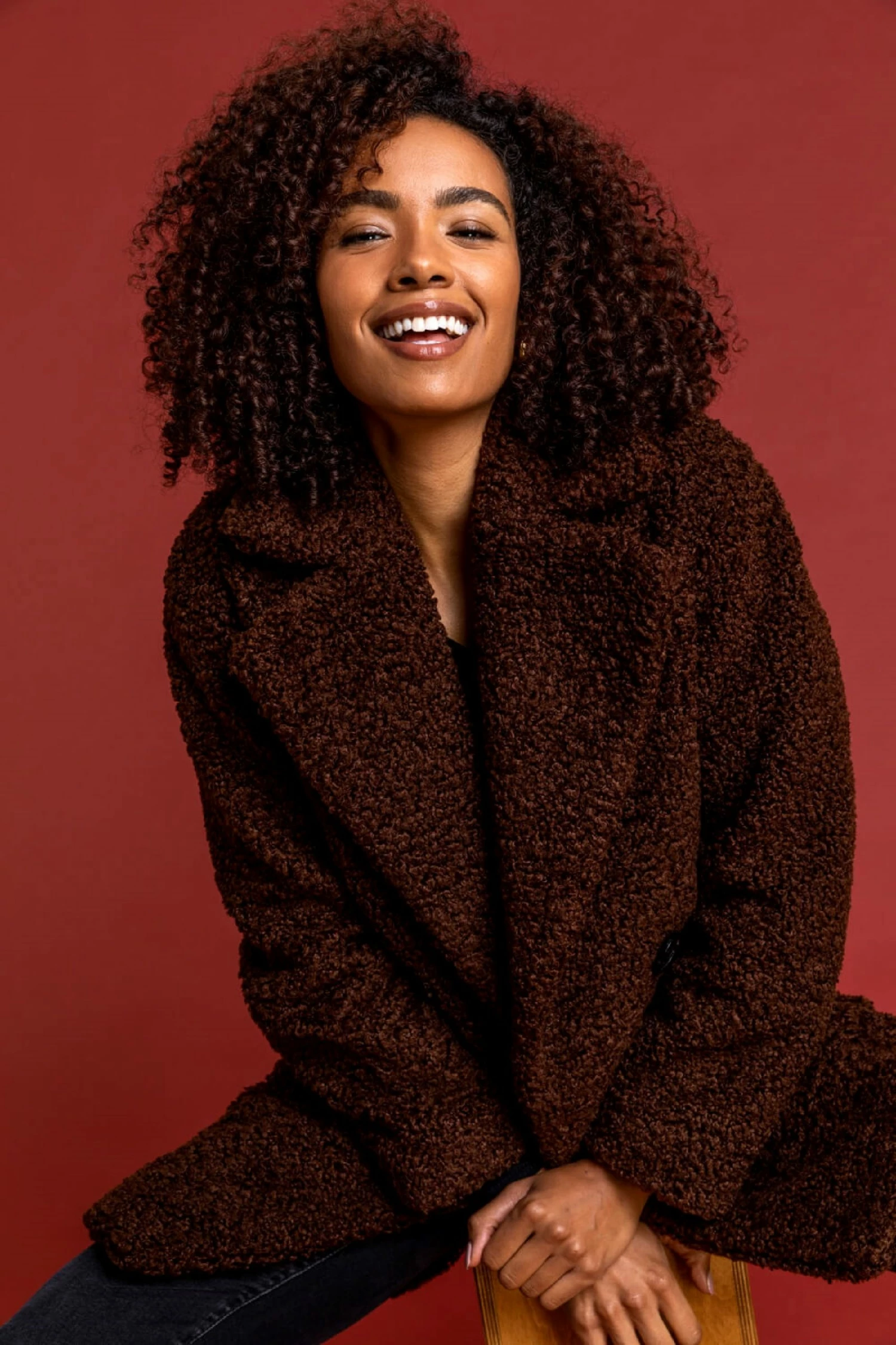 Roman Brown Faux Fur Longline Teddy Coat 7 Roman Brown Faux Fur Longline Teddy Coat - Image 5