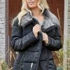 Roman Black Originals Faux Fur Collar Padded Biker Coat 1 Roman Black Originals Faux Fur Collar Padded Biker Coat -Roman Sales Shop unnamed file 11596