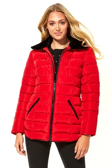 Roman Red Short Zip Through Padded Coat 7 Roman Red Short Zip Through Padded Coat - Image 5