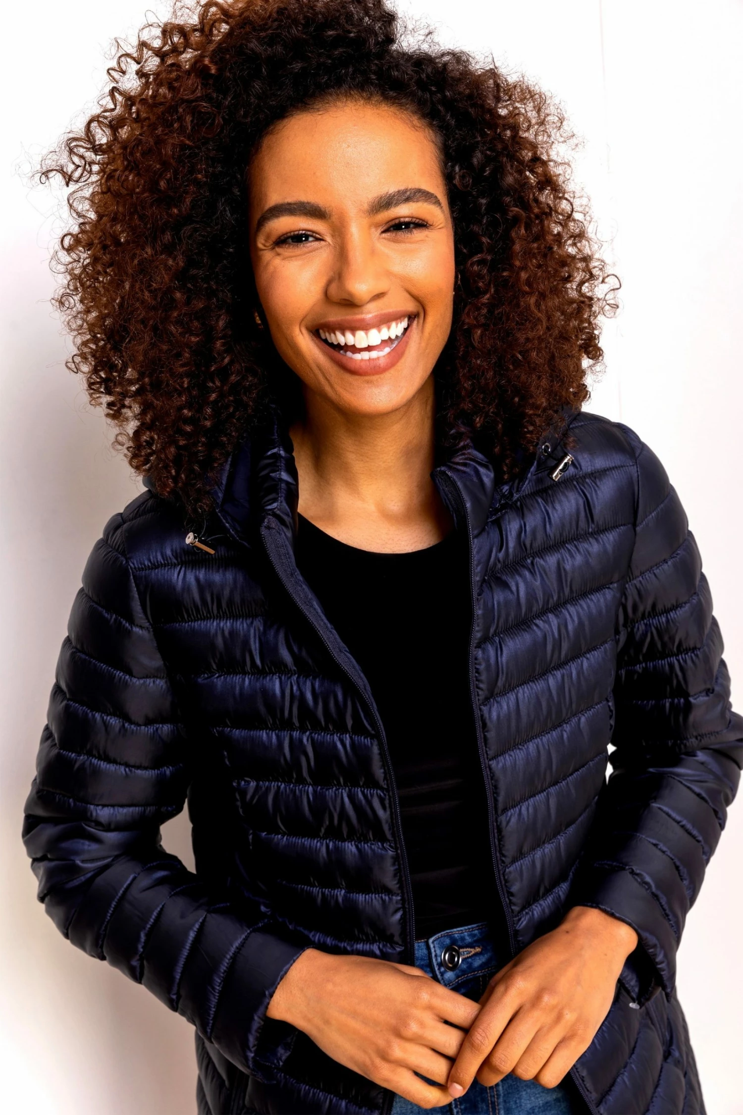 Roman Navy Longline Zip-Through Padded Coat 6 Roman Navy Longline Zip-Through Padded Coat - Image 4