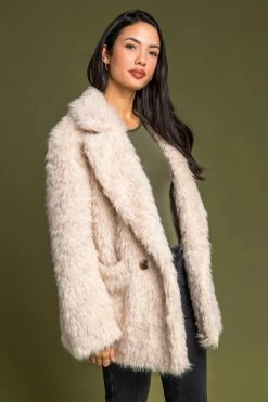 Roman Cream Faux Fur Textured Collar Coat 8 Roman Cream Faux Fur Textured Collar Coat -Roman Sales Shop unnamed file 11627