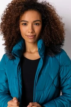 Roman Blue Faux Fur Trim Hooded Coat 11 Roman Blue Faux Fur Trim Hooded Coat -Roman Sales Shop unnamed file 11634